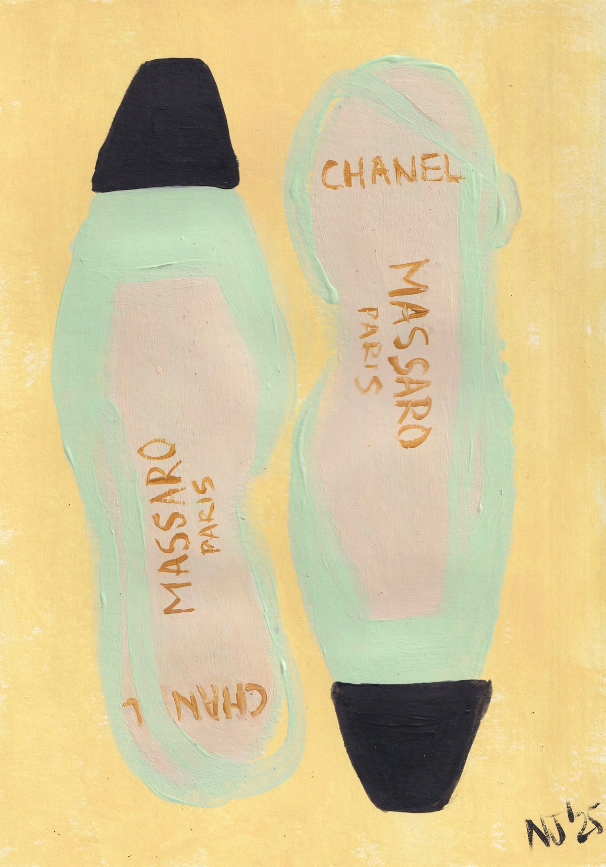 Chanel Mint Green, an original artwork by Natasha Joseph — Art of NOMA
