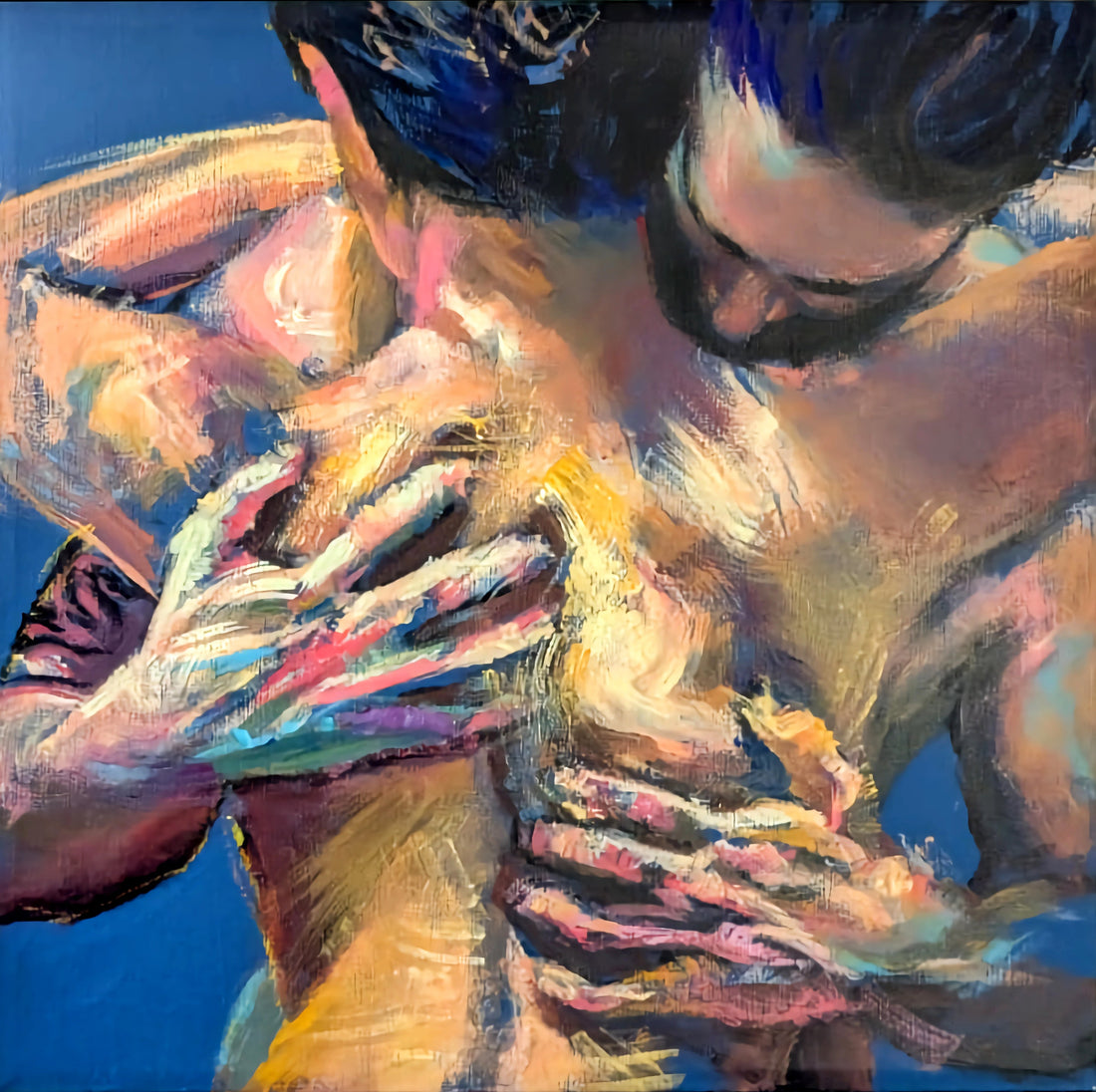 In Sync XIII, an original acrylic painting on canvas by Karlos Ibarra — Art of NOMA