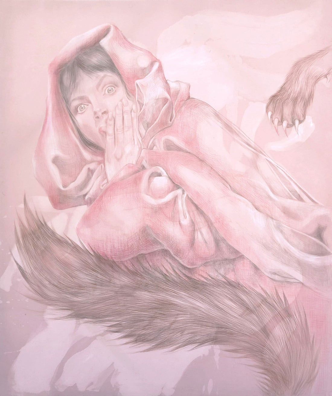 Little Red Riding Hood, an original painting by Pia Dehne