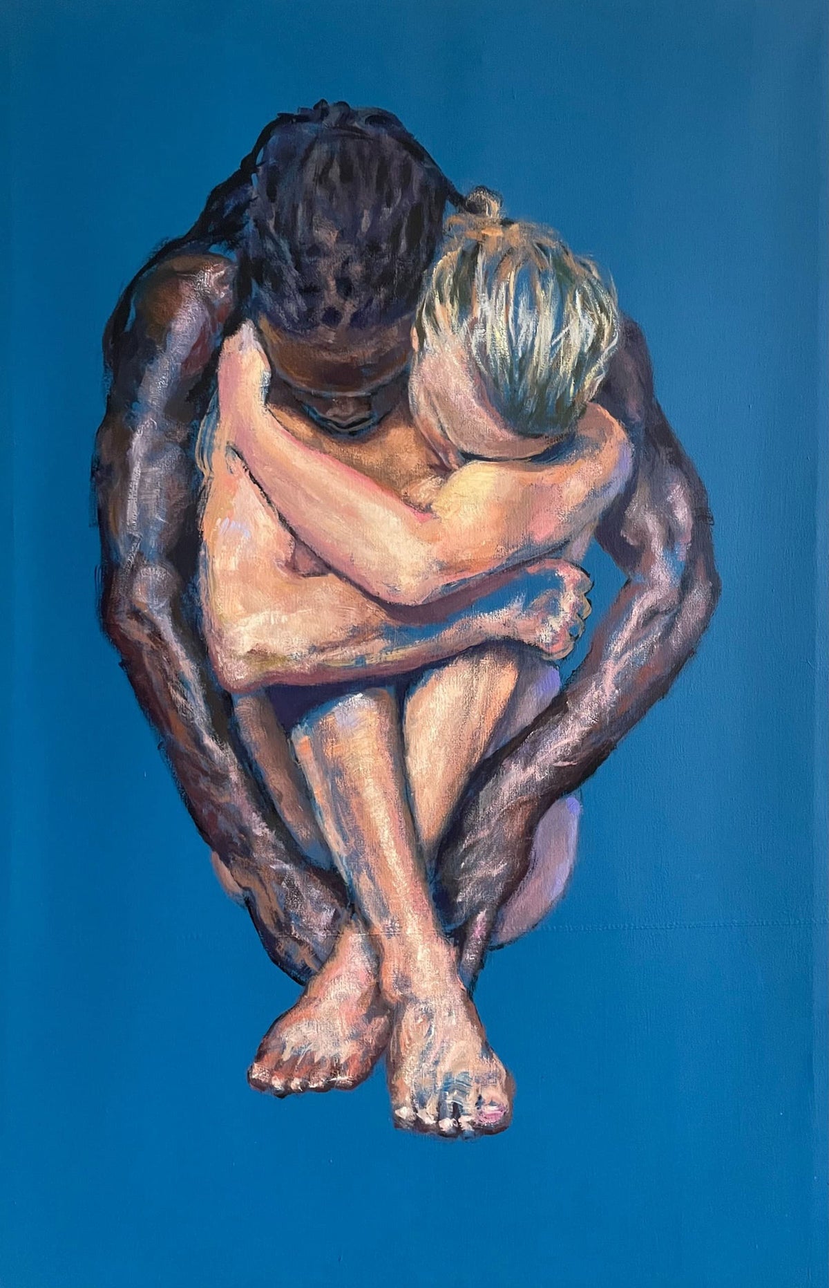 In Sync VII original acrylic painting by Karlos Ibarra on canvas