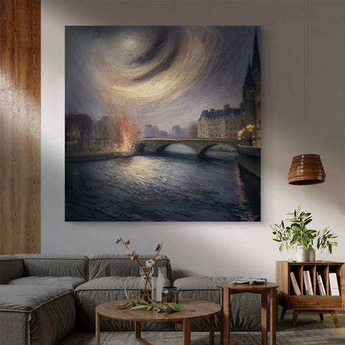 Age of Surveillance original oil painting by Daniel Stara on canvas