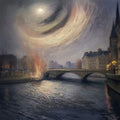 Age of Surveillance original oil painting by Daniel Stara on canvas