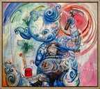 Tattooed Heart original oil painting by Alexandra Connolly on canvas