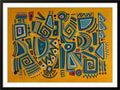 Blue Tribe print by Daniel de Polignac giclée artwork on Hahnemühle paper