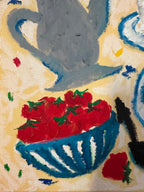 Breakfast in Paris by Natasha Joseph Oil Stick Painting