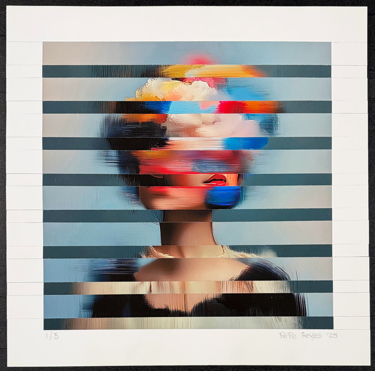 CDTA001 by Pepe Reyes limited-edition rollage print on Hahnemühle paper