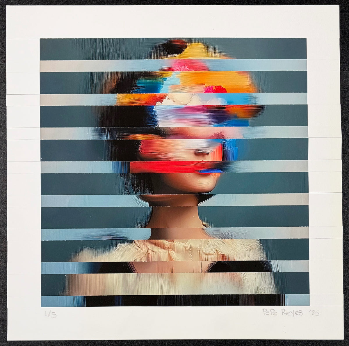 CDTB001 by Pepe Reyes limited-edition rollage print on Hahnemühle paper