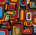 Cells and Animals by Daniel de Polignac acrylic painting on canvas