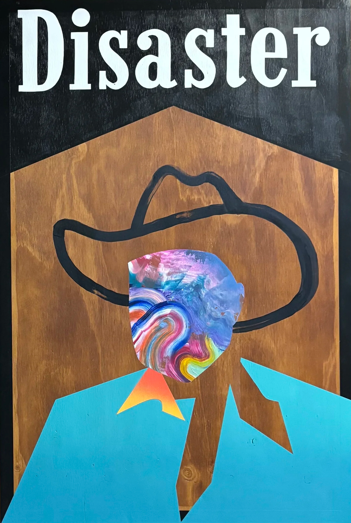 Disaster by Gareth Stehr acrylic and aerosol contemporary painting