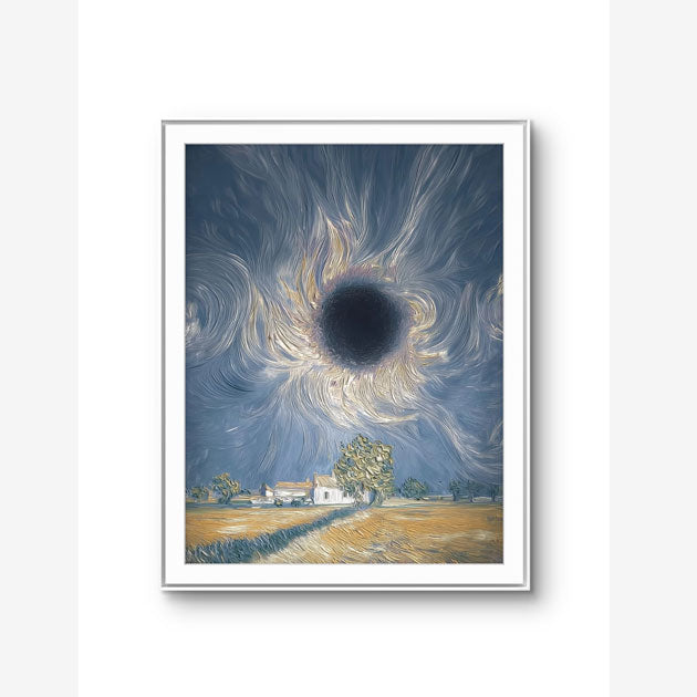 Eclipsed Village print by Daniel Stara giclée on Hahnemühle paper