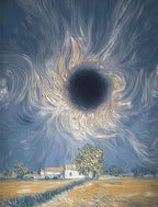 Eclipsed Village print by Daniel Stara giclée on Hahnemühle paper