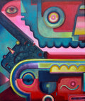 En Construcción original acrylic painting by Jorge Tellaeche on canvas