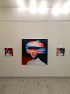 Processed Seed by JoCa installed in the exhibition with the other Seed paintings