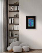 High on a Rocky Ledge by Francisco Gonce oil and pastel oil artwork on paper