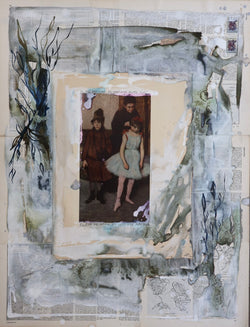 EL FIN DE AMAR original mixed media collage artwork by Genoveva Kelleher