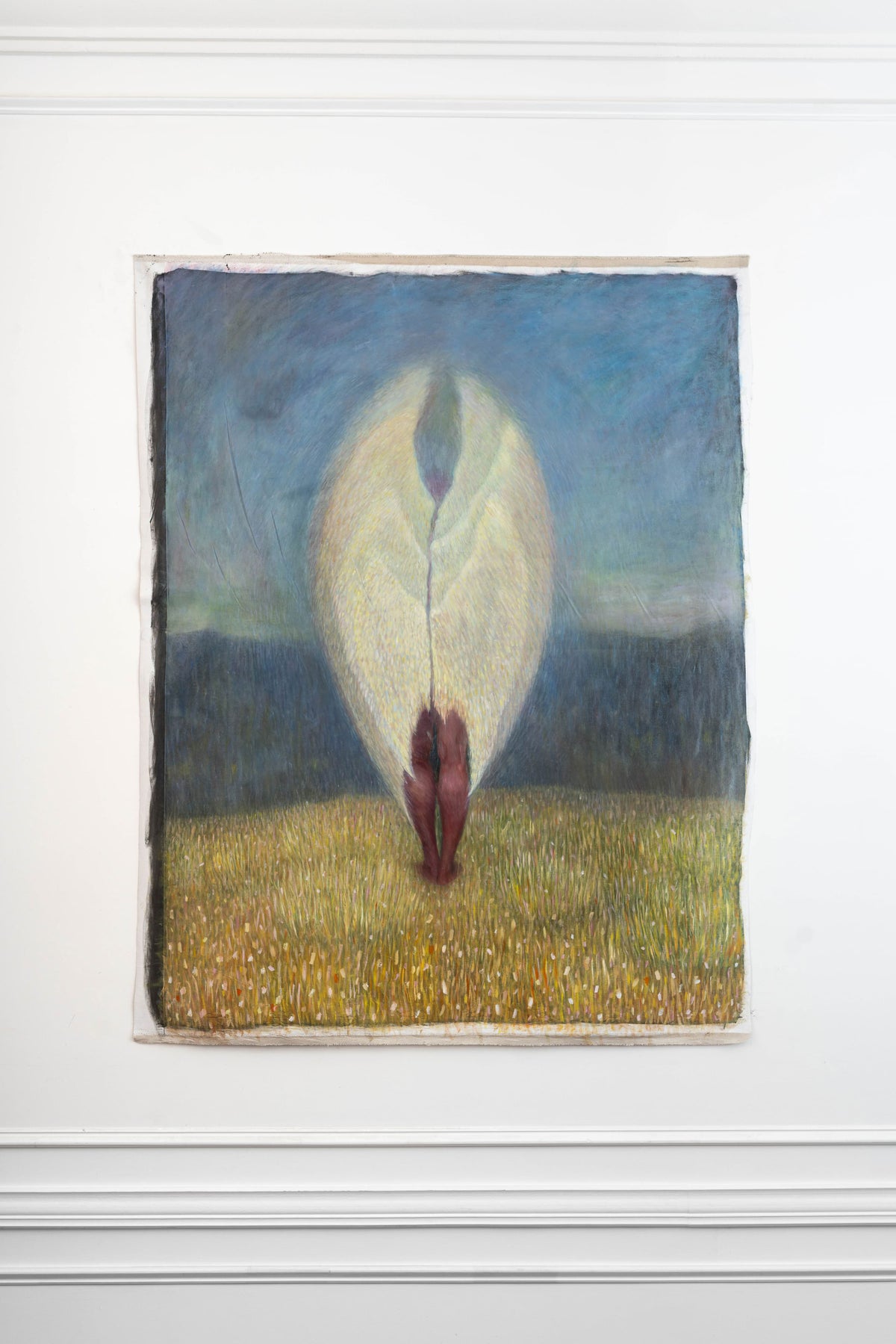 Icarus original oil painting by Tamar Sulakvelidze on fabric