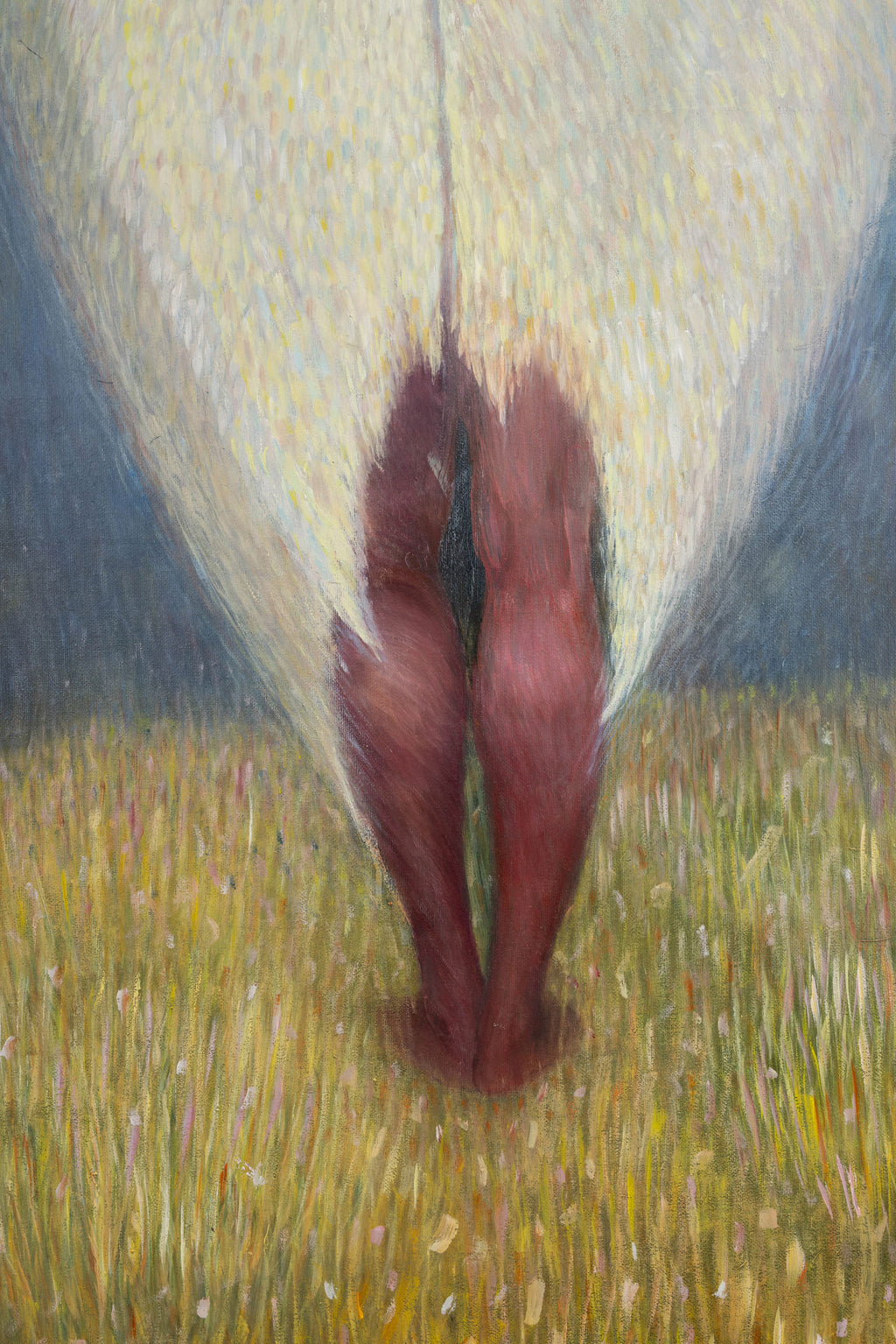 Icarus original oil painting by Tamar Sulakvelidze on fabric