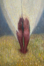 Icarus original oil painting by Tamar Sulakvelidze on fabric