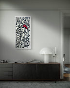 Le Président by Daniel de Polignac acrylic painting on canvas