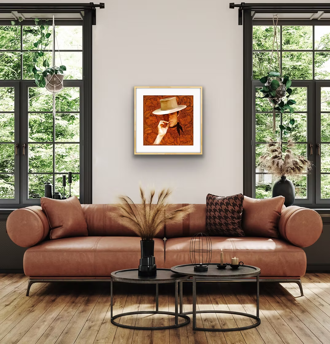 Leather & (East)Wood by Jade Tantillo hand-drawn and painted artwork on paper