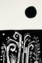 Life from Beneath by Daniel de Polignac acrylic painting on canvas