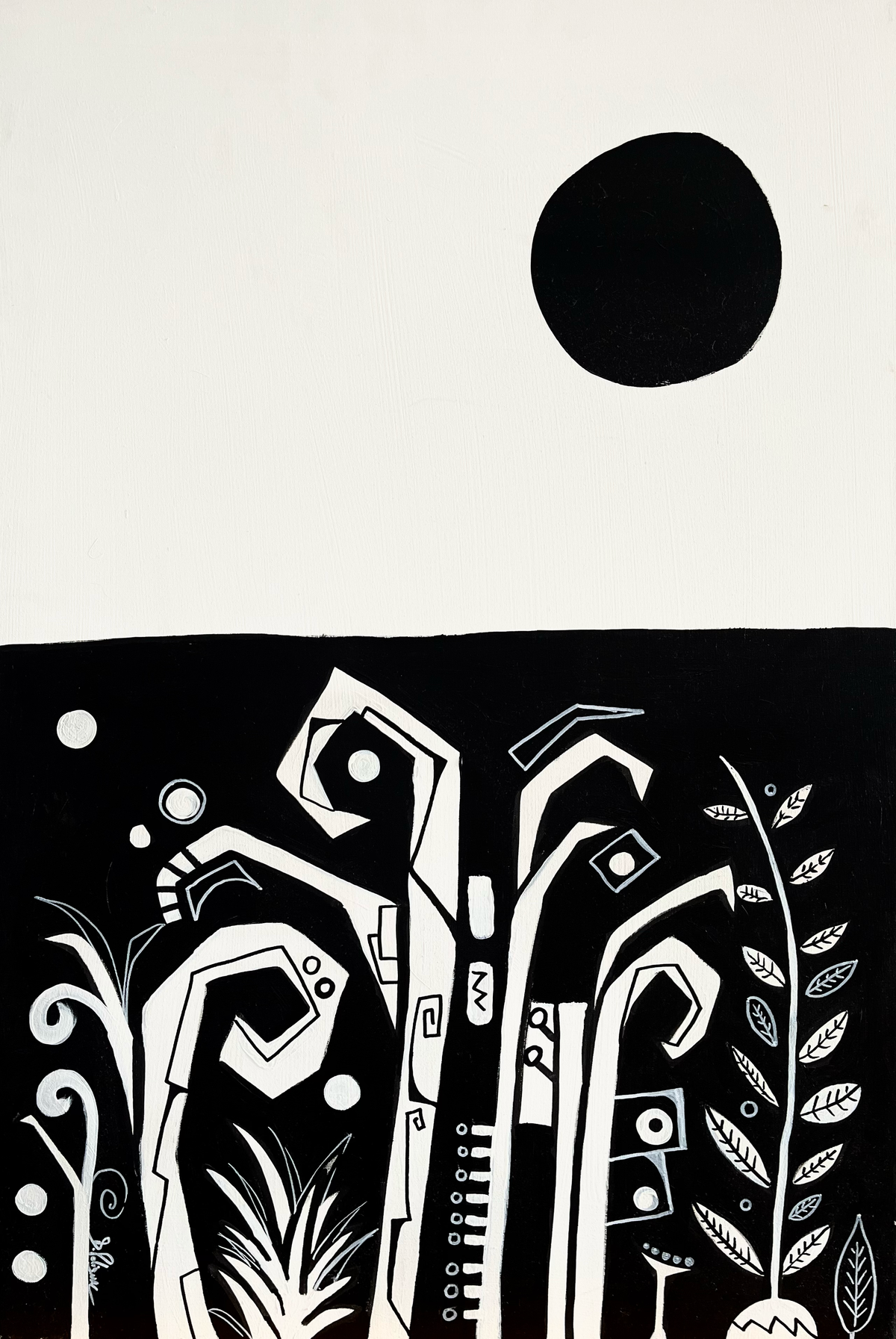 Life from Beneath by Daniel de Polignac acrylic painting on canvas