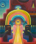 Open The Door 1 by Jorge Tellaeche acrylic painting on canvas