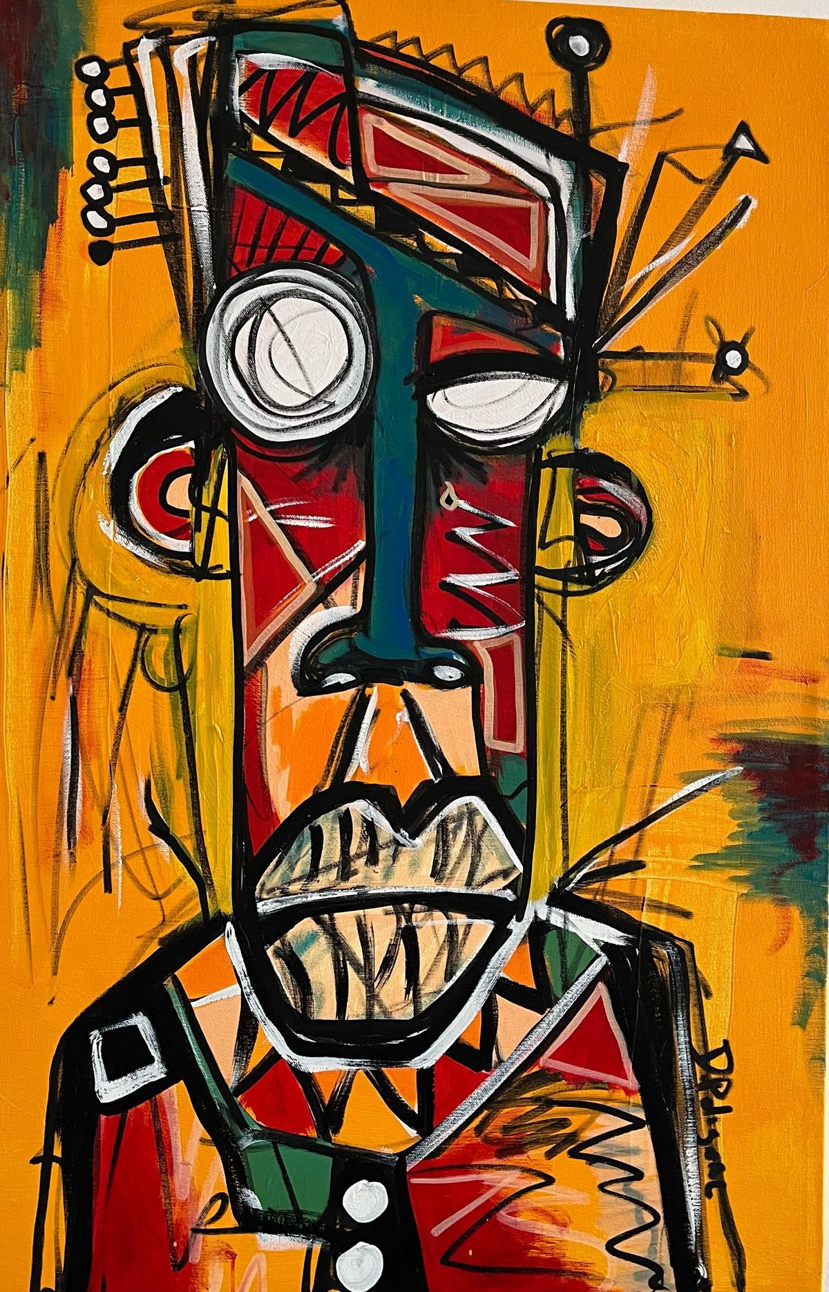 Paranoid Android by Daniel de Polignac acrylic painting on canvas