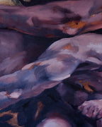 Race by Alyssa Tang oil and charcoal painting on canvas