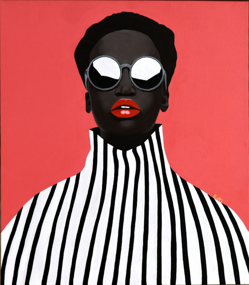 Black & White by Roti Martínez acrylic painting on canvas