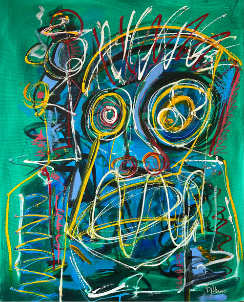 Anxiety by Daniel de Polignac acrylic painting on canvas