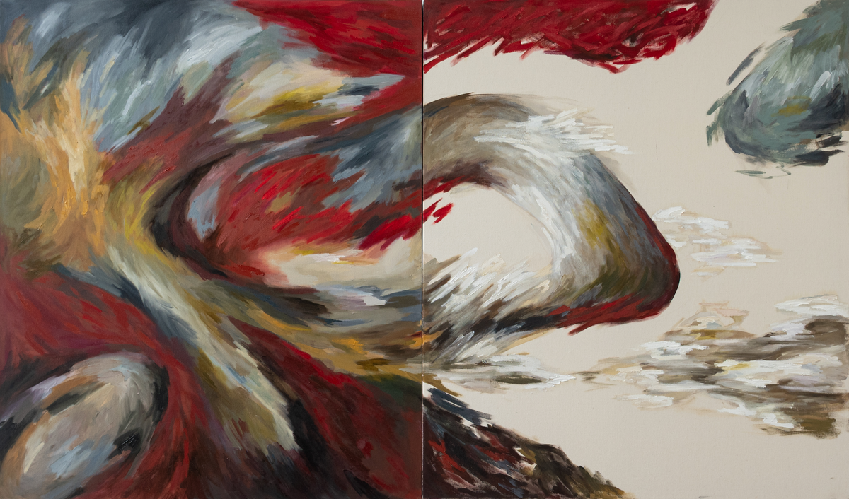 INTERRUPTED DREAMS 01 (Diptych), painting by Genoveva Kelleher — Art of NOMA
