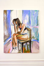 Self Portrait Mexico by Tori Pounds mixed media painting on canvas