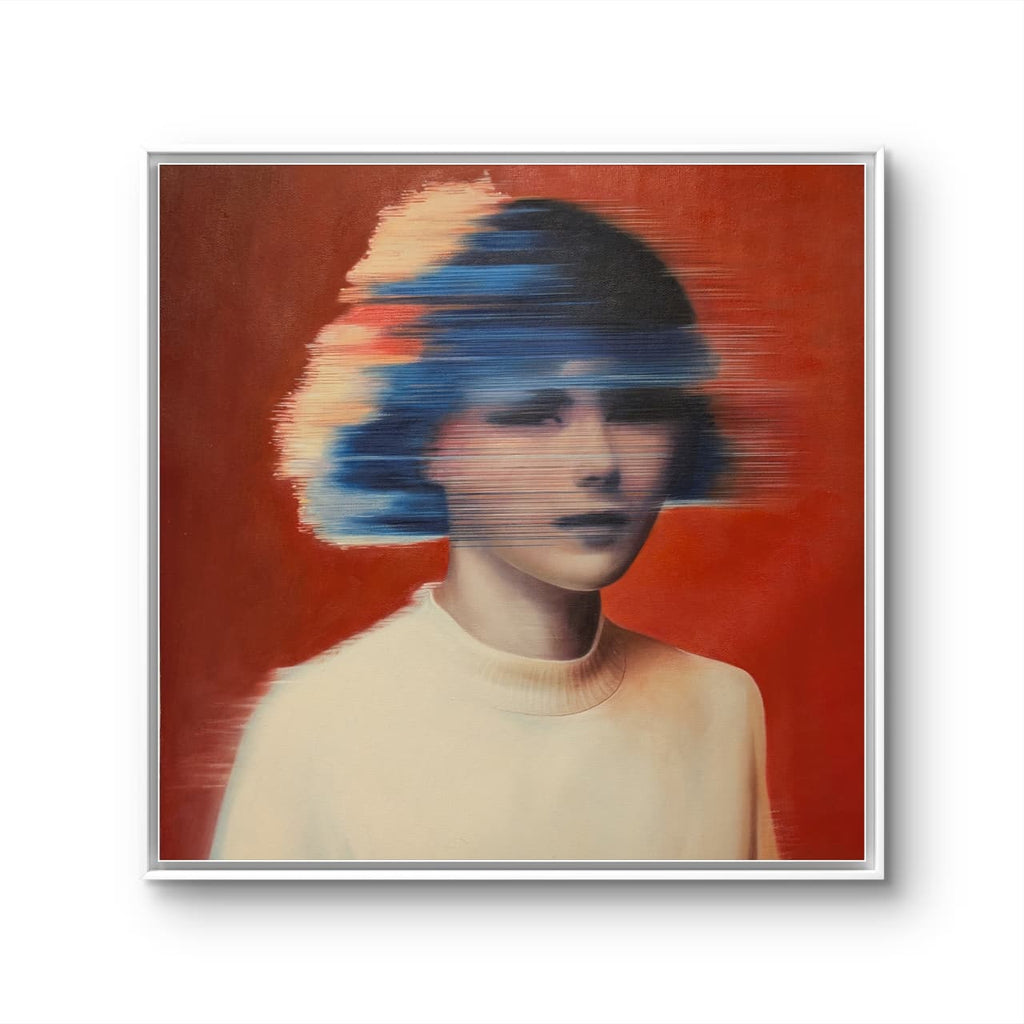 Settled Seed by JoCa shown framed, oil on canvas