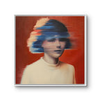 Settled Seed by JoCa shown framed, oil on canvas