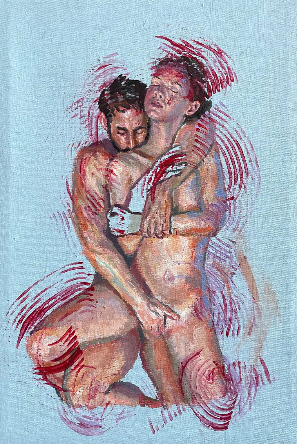 Sinergy III original acrylic painting by Karlos Ibarra on canvas