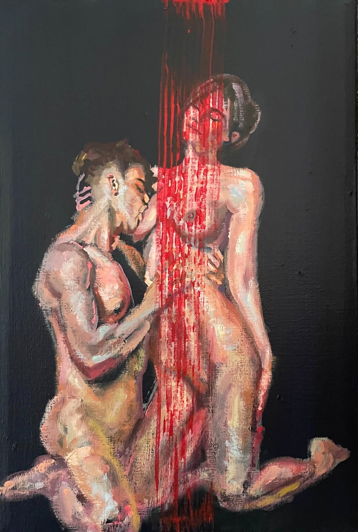 Sinergy V original acrylic painting by Karlos Ibarra on canvas