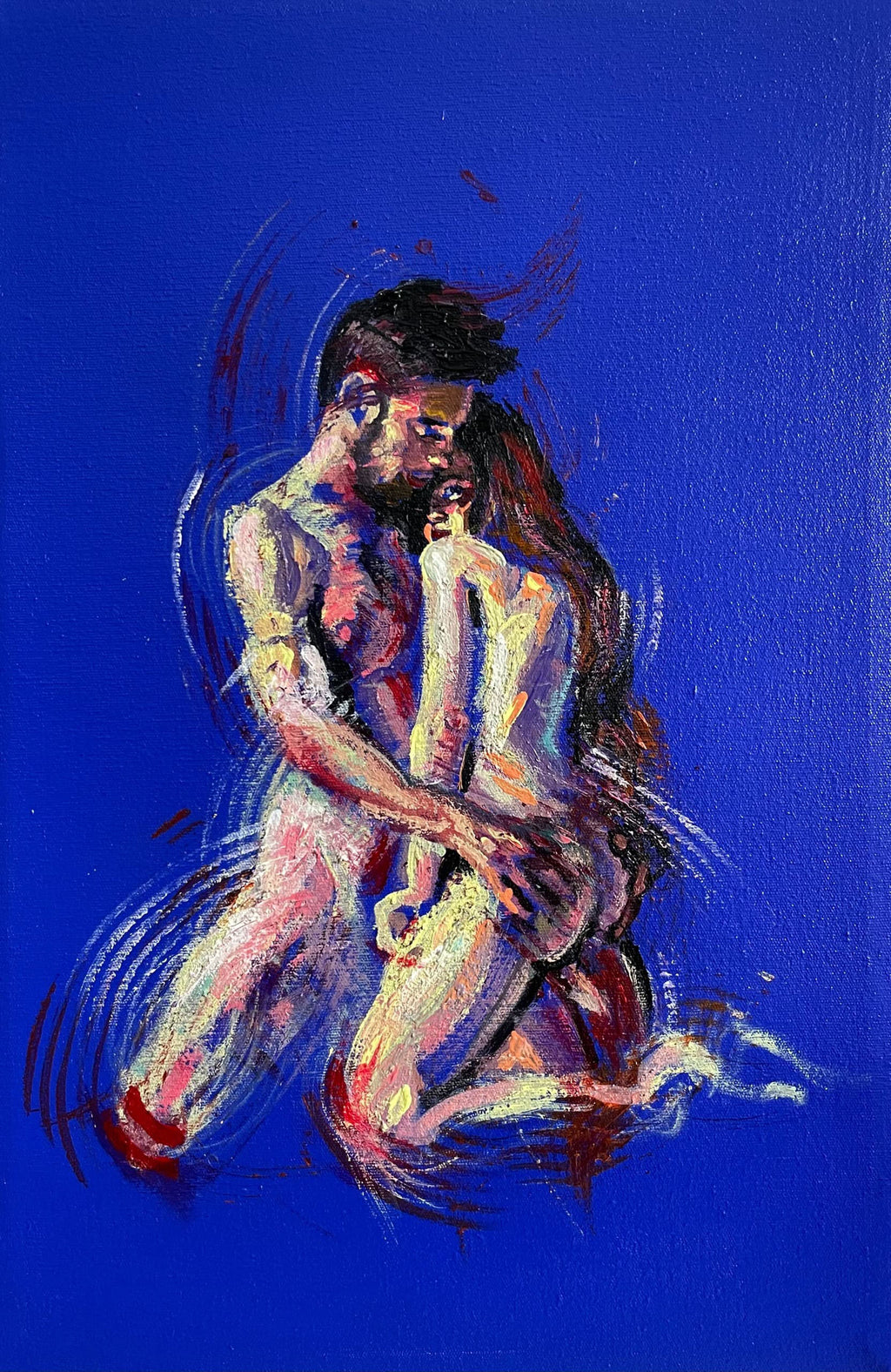 Sinergy VII original acrylic painting by Karlos Ibarra on canvas
