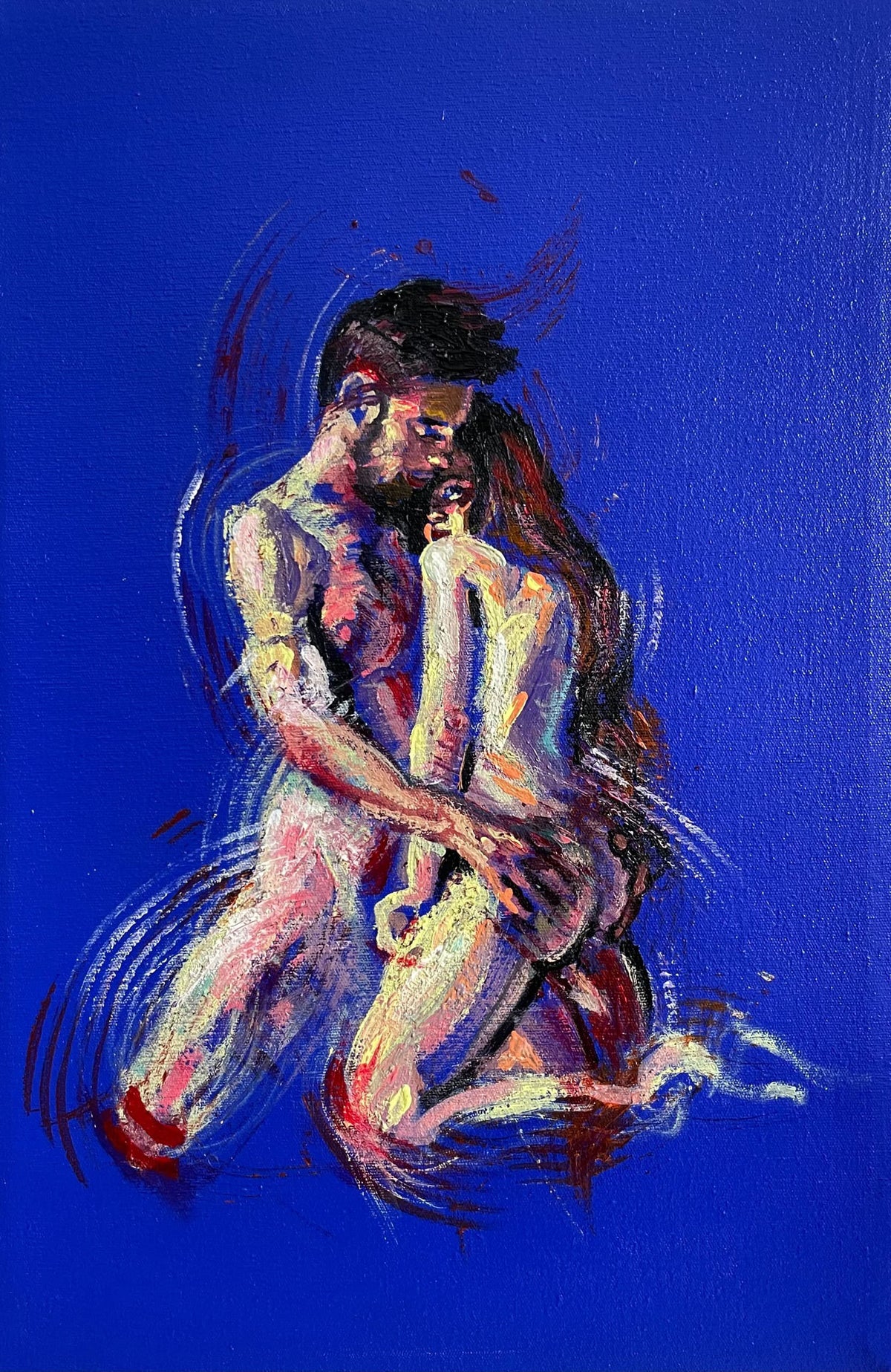 Sinergy VII original acrylic painting by Karlos Ibarra on canvas