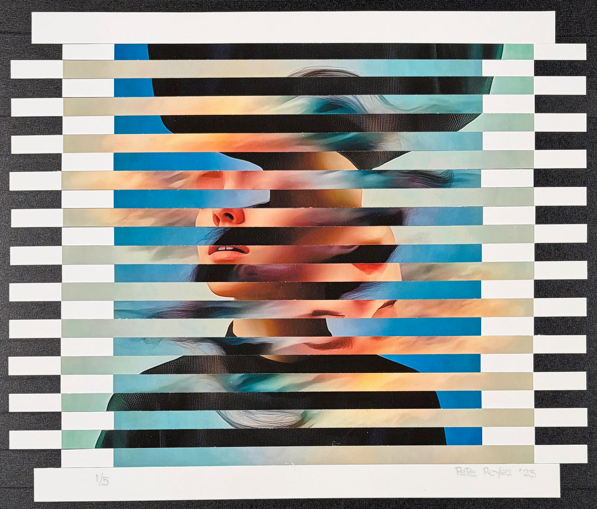 TD6B001 by Pepe Reyes limited-edition rollage print on Hahnemühle paper