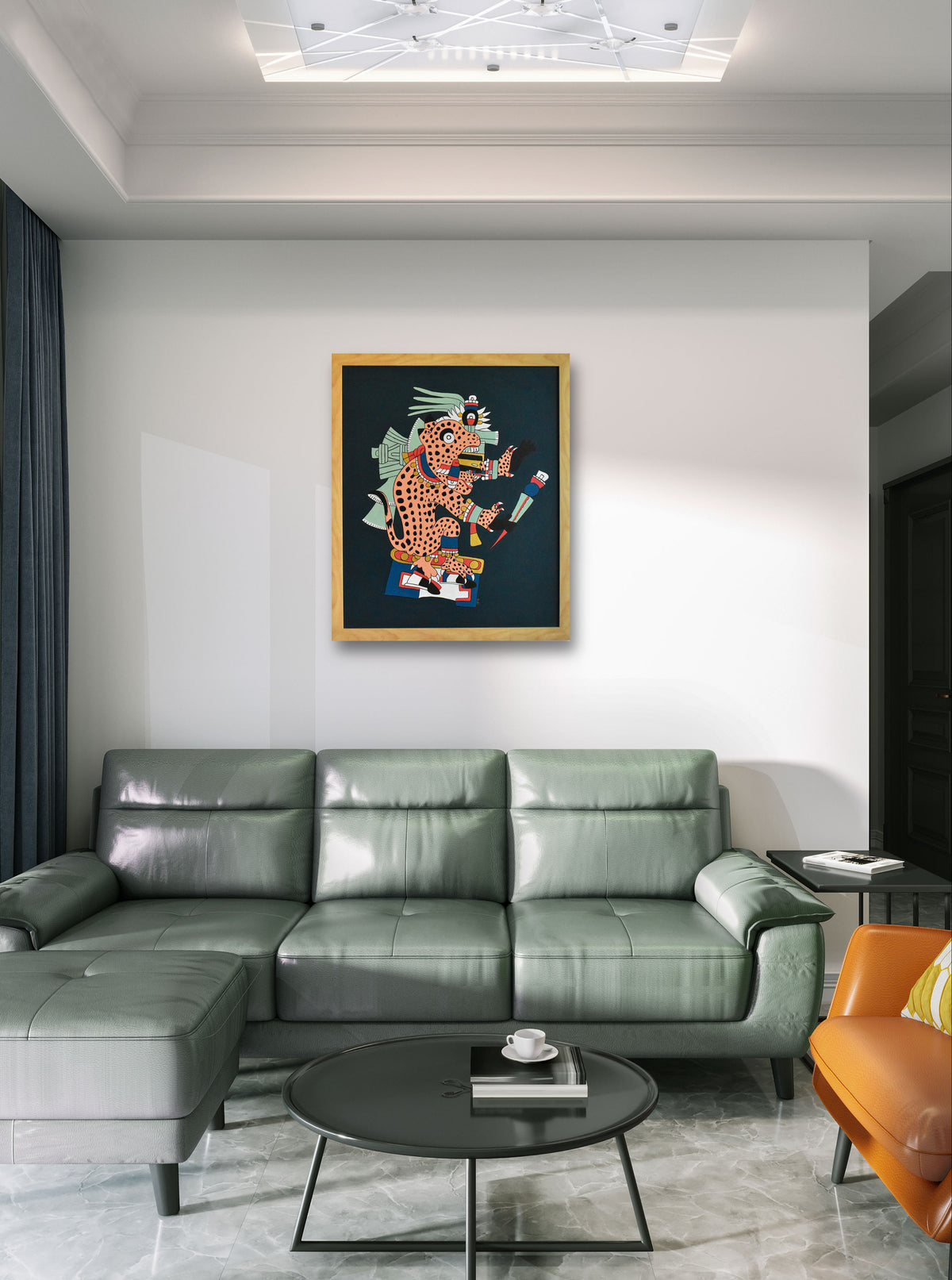 Tepeyollotl by Roti Martínez Unique Acrylic Painting