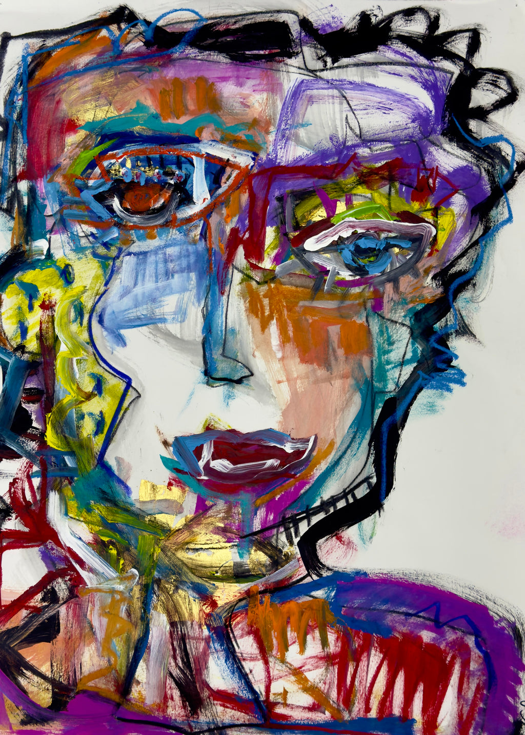 Untitled (II) by Giselle Fenig mixed media artwork on paper