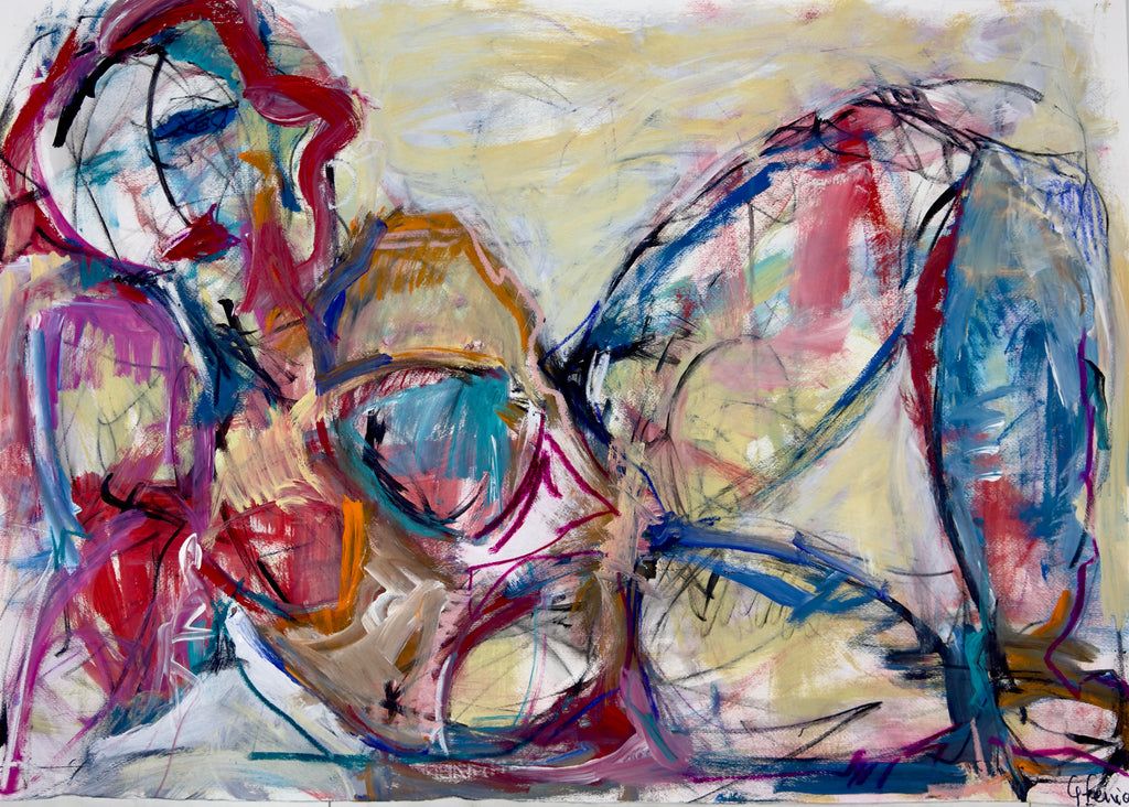 Untitled (III) by Giselle Fenig mixed media artwork on paper
