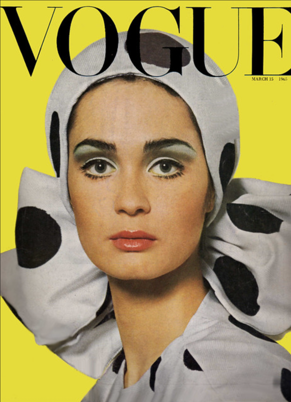 Vogue March 1965 Artwork by Natasha Joseph acrylic and oil pastel on paper