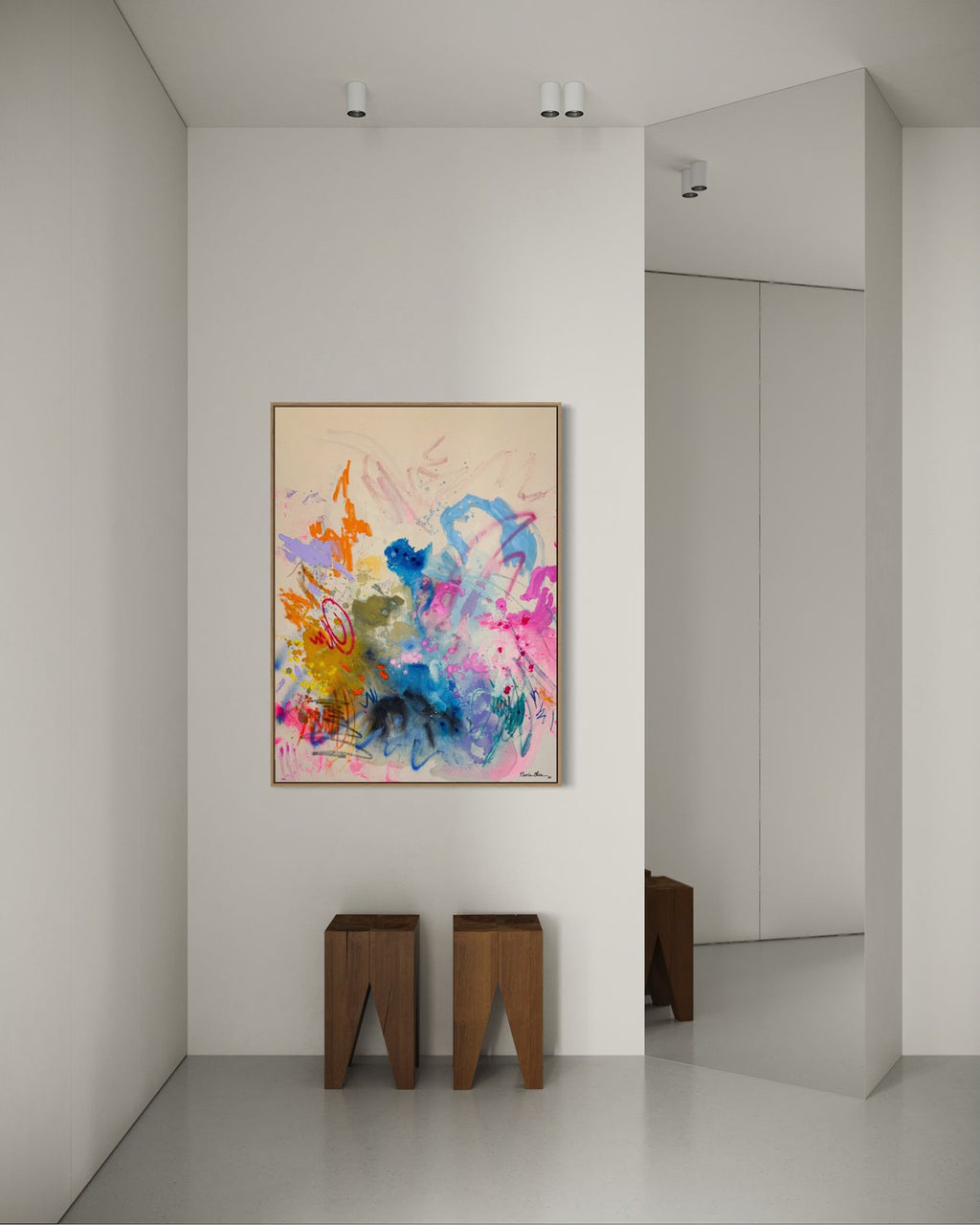 Desde el cielo, painting by Nuria Oliva — Art of NOMA