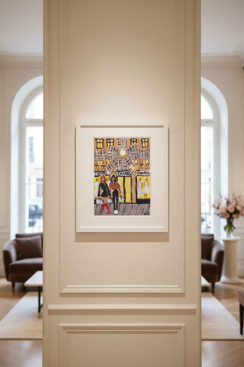 Chanel Store Artwork in Parisian Boutique