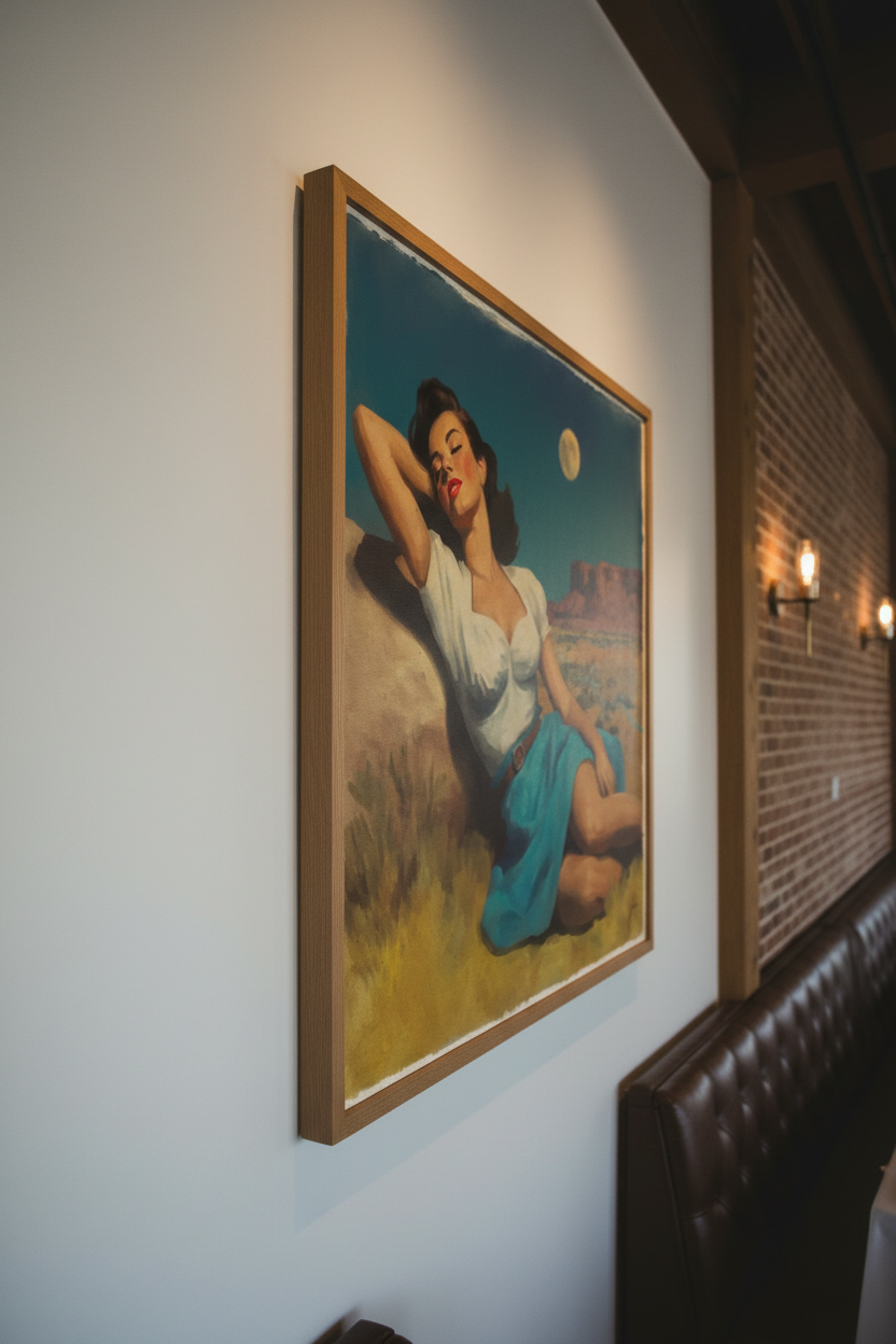 Moon River Side Angle View in BBQ Restaurant
