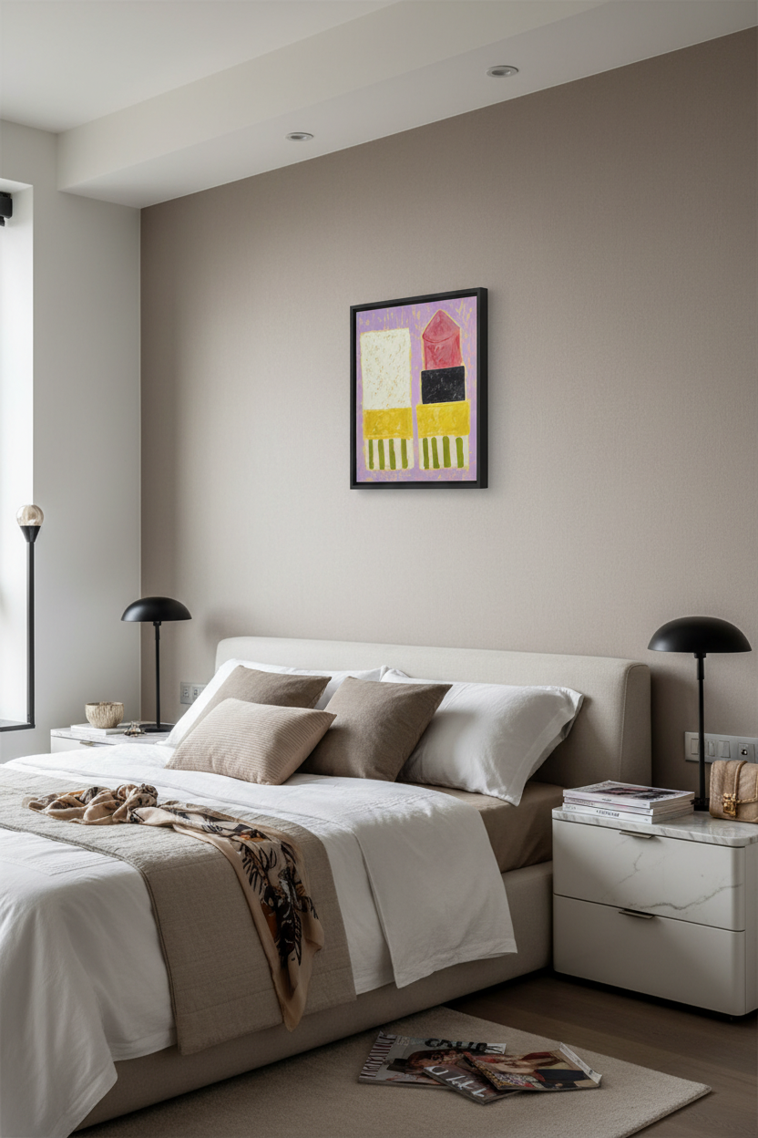 Rouge Hermès Artwork 60cm in NYC Bedroom